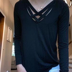 black soft and sexy american eagle shirt